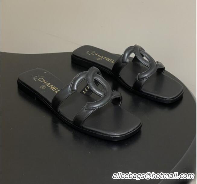 ​Buy Grade Chanel Lambskin Mules Sandals G47250 Black 2026