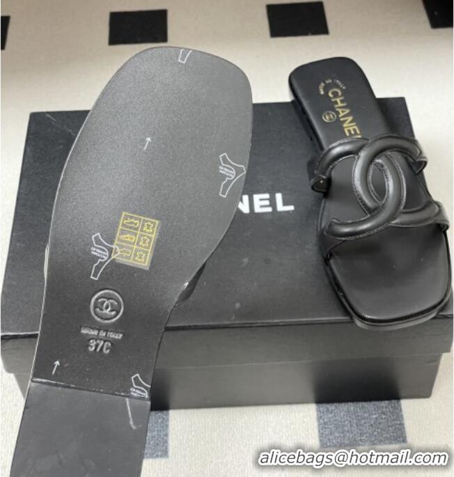 ​Buy Grade Chanel Lambskin Mules Sandals G47250 Black 2026
