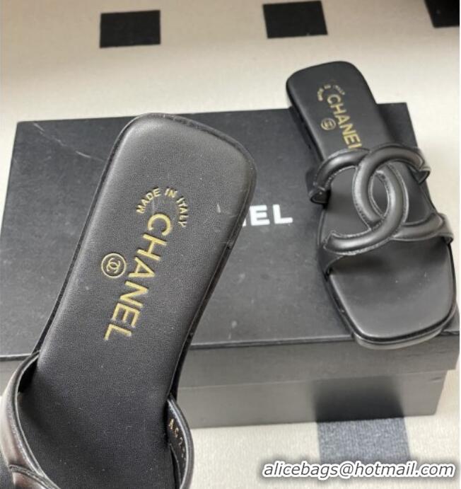 ​Buy Grade Chanel Lambskin Mules Sandals G47250 Black 2026