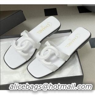 ​Reasonable Price Chanel Lambskin Mules Sandals G47250 White 2026