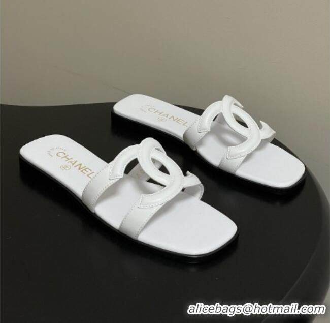 ​Reasonable Price Chanel Lambskin Mules Sandals G47250 White 2026