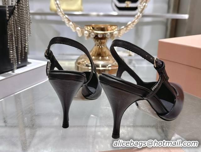 Top Design Miu Miu Calf Leather Slingbacks Pump 7.5cm 5I546E Black 2026