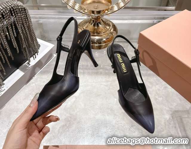 Top Design Miu Miu Calf Leather Slingbacks Pump 7.5cm 5I546E Black 2026