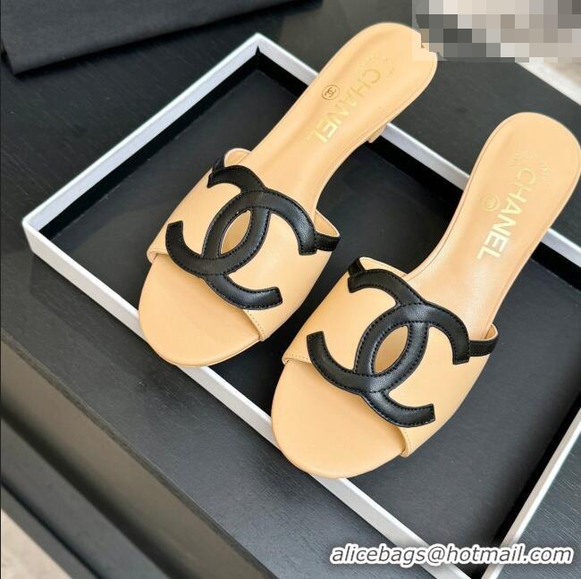 Traditional Specials Chanel Lambskin Mules Sandals with 45mm Heel G47252 Beige 2026