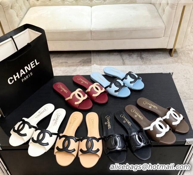 ​Best Price Chanel Lambskin Mules Sandals with 45mm Heel G47252 Khaki 2026