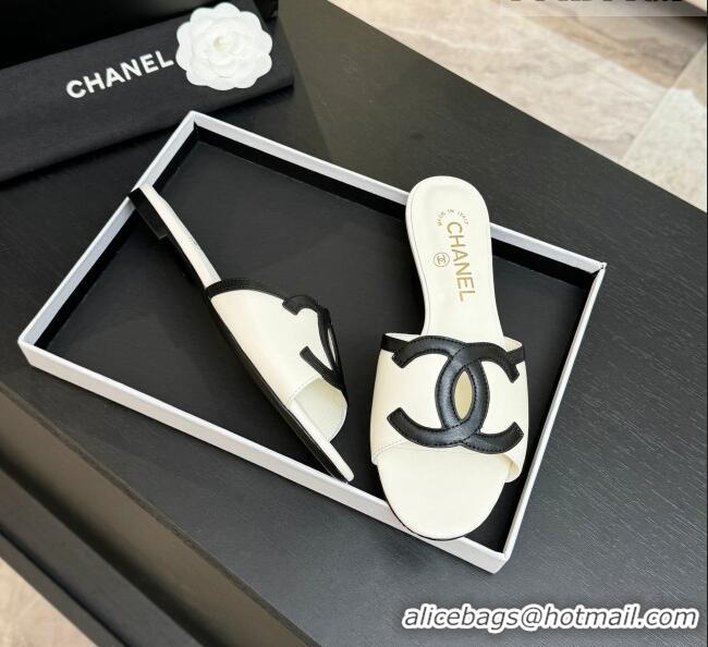 ​Buy Fashionable Chanel Lambskin Flat Mules Sandals G47252 White 2026