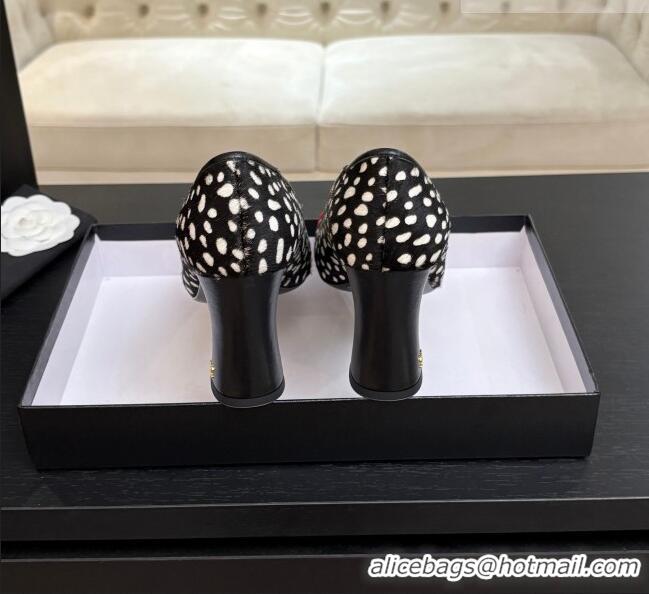 ​Stylish Discount Chanel Horsehair & Patent Calfskin Pumps G47180 Black/Red Spring Summer 2026