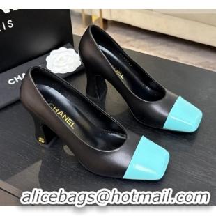 ​Best Grade Chanel Lambskin & Patent Calfskin Pumps G47180 Black/Blue Spring Summer 2026