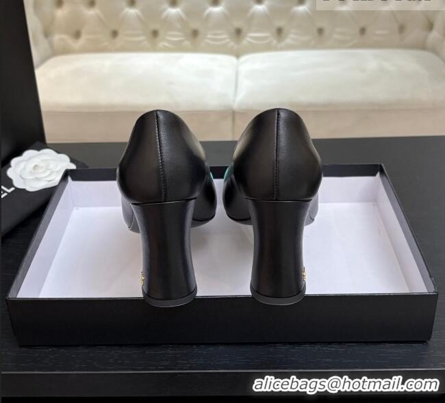 ​Best Grade Chanel Lambskin & Patent Calfskin Pumps G47180 Black/Blue Spring Summer 2026
