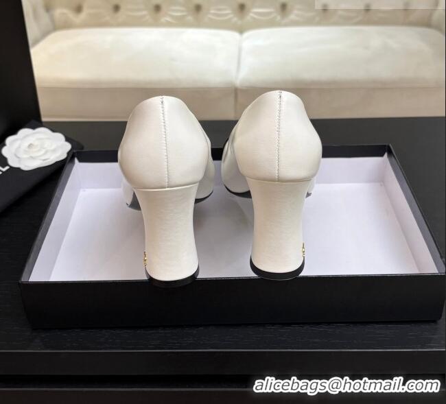 ​Classic Discount Chanel Lambskin & Patent Calfskin Pumps G47180 White Spring Summer 2026