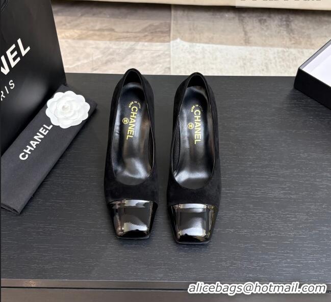 ​Best Discount Chanel Suede & Patent Calfskin Pumps G47180 Black Spring Summer 2026