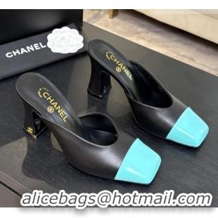 Market Sells Chanel Lambskin & Patent Calfskin Pumps G47176 Black/Blue Spring Summer 2026