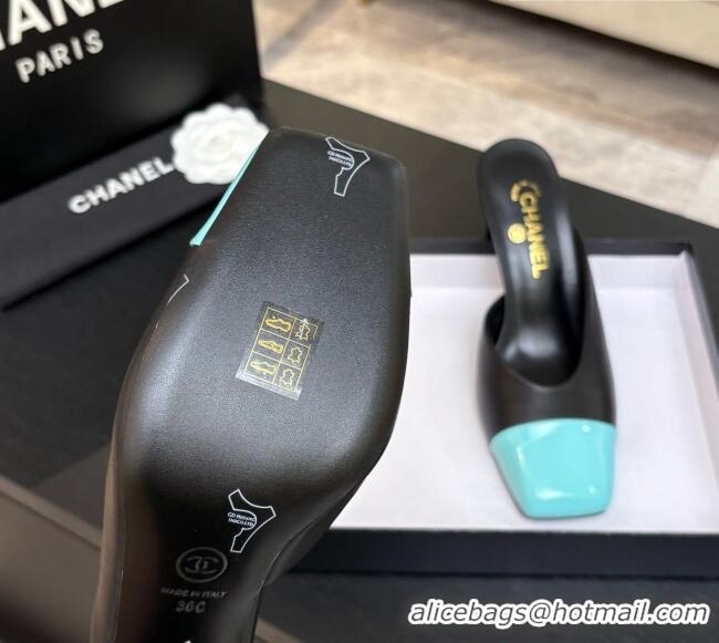 Market Sells Chanel Lambskin & Patent Calfskin Pumps G47176 Black/Blue Spring Summer 2026