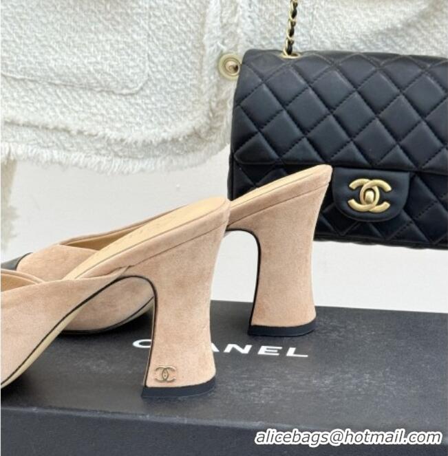 ​Top Design Chanel Suede & Patent Calfskin Mules G47176 Beige Spring Summer 2026