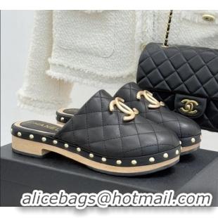 Buy Top Quality Chanel Calfskin Mules CH040206 Black 2026