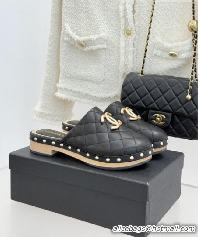 Buy Top Quality Chanel Calfskin Mules CH040206 Black 2026