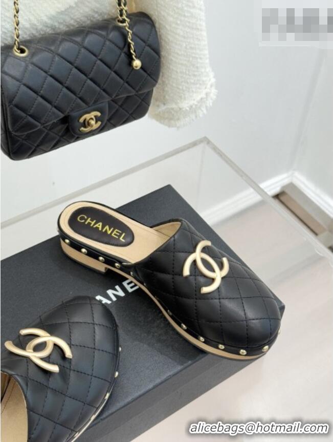 Buy Top Quality Chanel Calfskin Mules CH040206 Black 2026