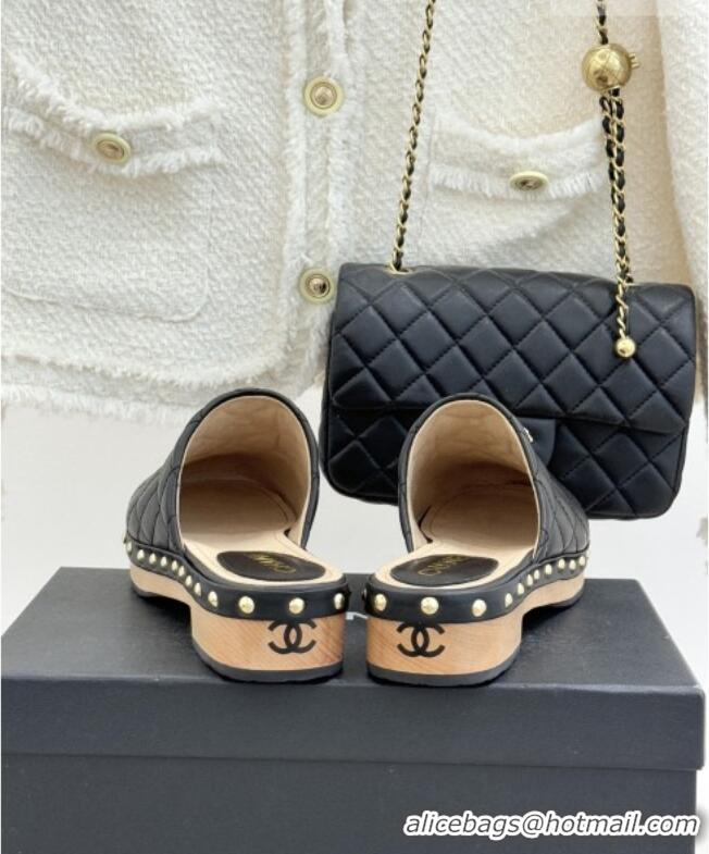 Buy Top Quality Chanel Calfskin Mules CH040206 Black 2026
