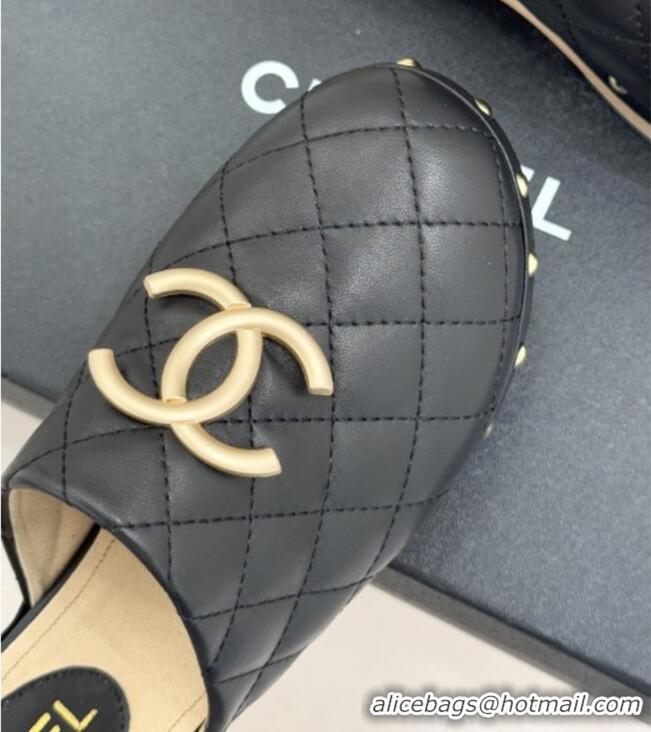 Buy Top Quality Chanel Calfskin Mules CH040206 Black 2026