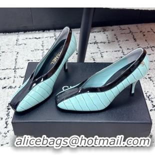 ​Best Discount Chanel Pumps in Crocodile Embossed Calfskin & Patent Calfskin G47181 Green/Black 2026