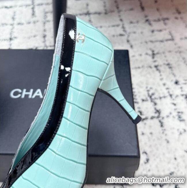 ​Best Discount Chanel Pumps in Crocodile Embossed Calfskin & Patent Calfskin G47181 Green/Black 2026