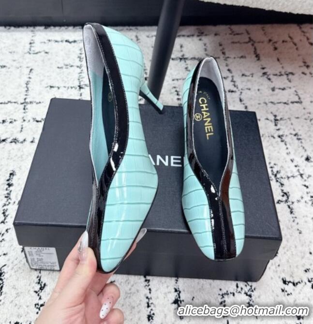 ​Best Discount Chanel Pumps in Crocodile Embossed Calfskin & Patent Calfskin G47181 Green/Black 2026