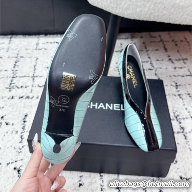 ​Best Discount Chanel Pumps in Crocodile Embossed Calfskin & Patent Calfskin G47181 Green/Black 2026