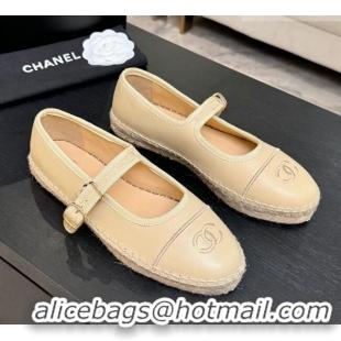 Grade Quality Chanel Calfskin Mary Janes in Beige Lambskin G47256 Spring Summer 2026