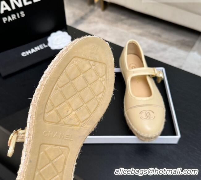Grade Quality Chanel Calfskin Mary Janes in Beige Lambskin G47256 Spring Summer 2026