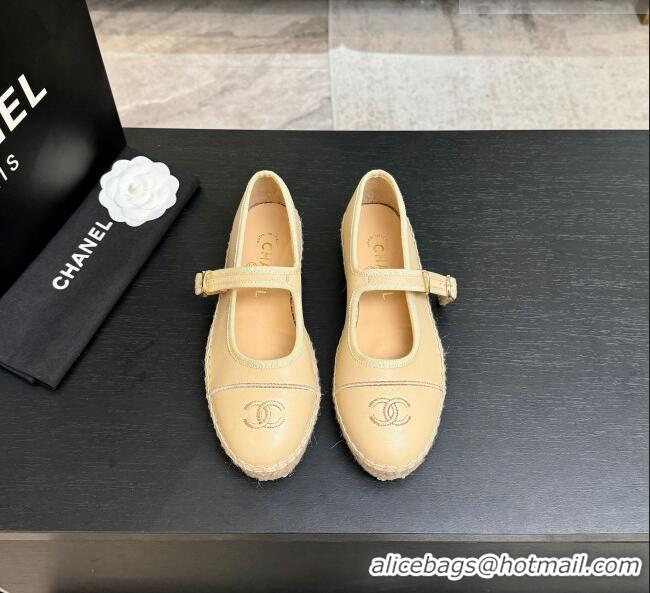 Grade Quality Chanel Calfskin Mary Janes in Beige Lambskin G47256 Spring Summer 2026