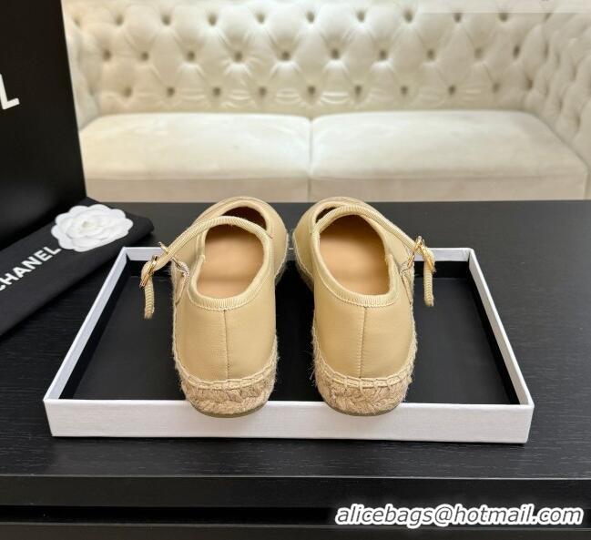 Grade Quality Chanel Calfskin Mary Janes in Beige Lambskin G47256 Spring Summer 2026