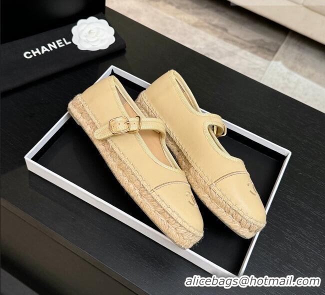 Grade Quality Chanel Calfskin Mary Janes in Beige Lambskin G47256 Spring Summer 2026