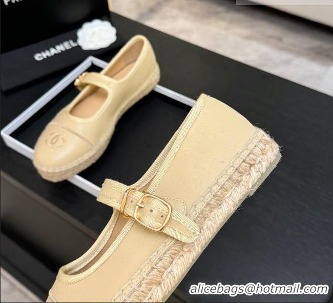 Grade Quality Chanel Calfskin Mary Janes in Beige Lambskin G47256 Spring Summer 2026