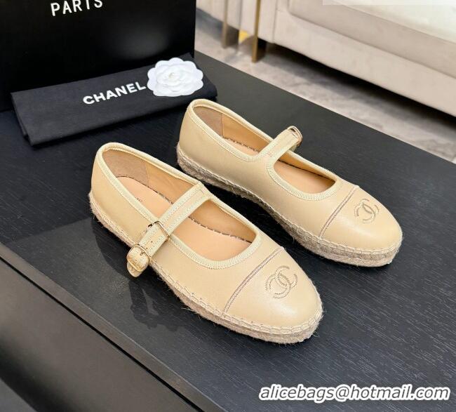 Grade Quality Chanel Calfskin Mary Janes in Beige Lambskin G47256 Spring Summer 2026