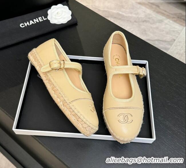 Grade Quality Chanel Calfskin Mary Janes in Beige Lambskin G47256 Spring Summer 2026