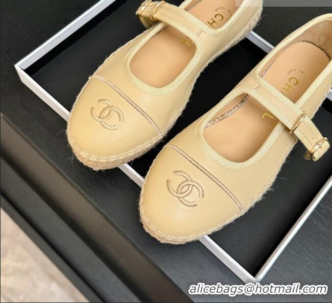 Grade Quality Chanel Calfskin Mary Janes in Beige Lambskin G47256 Spring Summer 2026