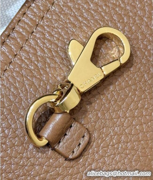 Grade Design Chanel Small Shopping Bag in Brown Grained Calfskin AS6288 Spring Summer 2026 Top Quality