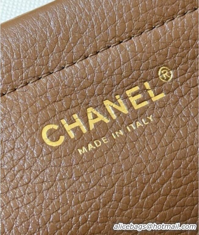 Grade Design Chanel Small Shopping Bag in Brown Grained Calfskin AS6288 Spring Summer 2026 Top Quality