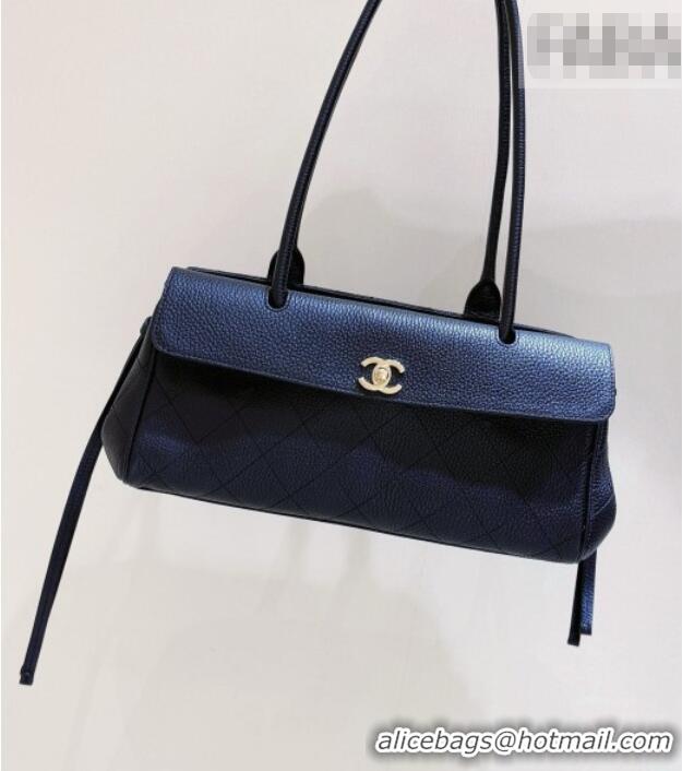 Good Taste Chanel Small Shopping Bag in Black Grained Calfskin AS6288 Spring Summer 2026 Top Quality