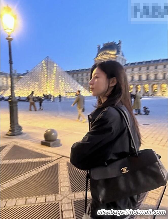 Good Taste Chanel Small Shopping Bag in Black Grained Calfskin AS6288 Spring Summer 2026 Top Quality