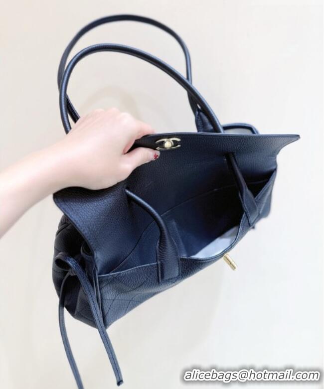 Good Taste Chanel Small Shopping Bag in Black Grained Calfskin AS6288 Spring Summer 2026 Top Quality