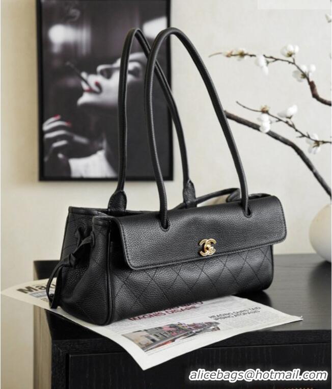 Top Grade Chanel Small Shopping Bag in Grained Calfskin AS6288 Black 2026