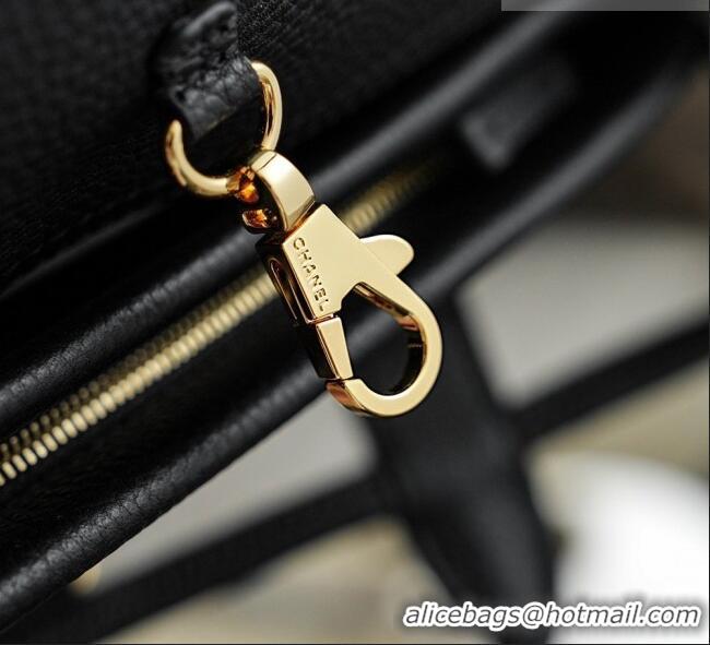 Top Grade Chanel Small Shopping Bag in Grained Calfskin AS6288 Black 2026