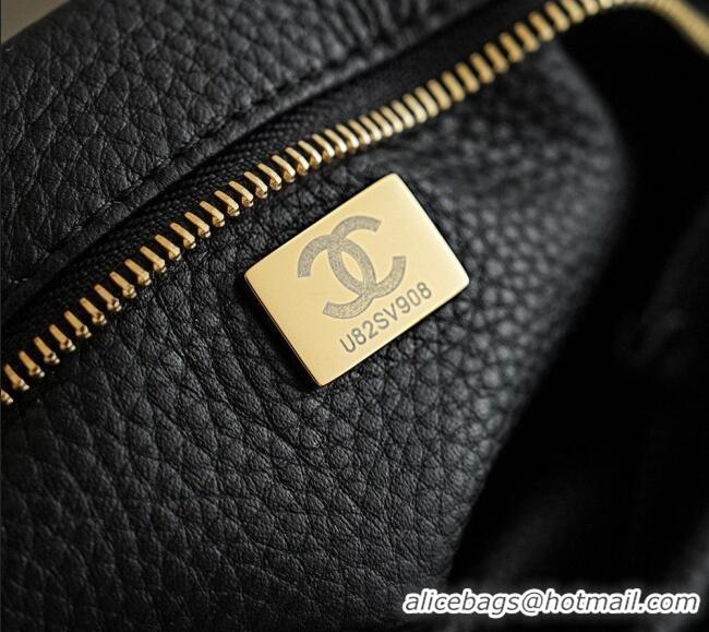 Top Grade Chanel Small Shopping Bag in Grained Calfskin AS6288 Black 2026