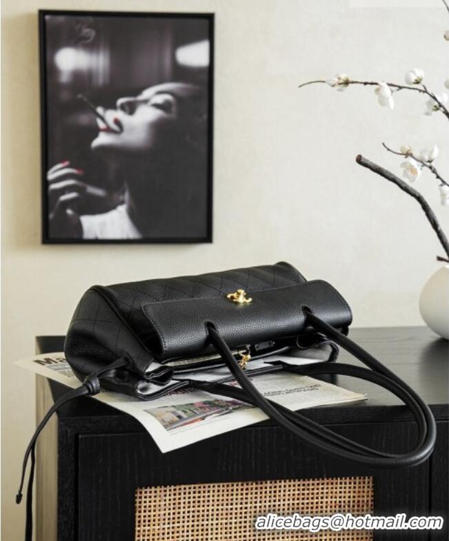 Top Grade Chanel Small Shopping Bag in Grained Calfskin AS6288 Black 2026