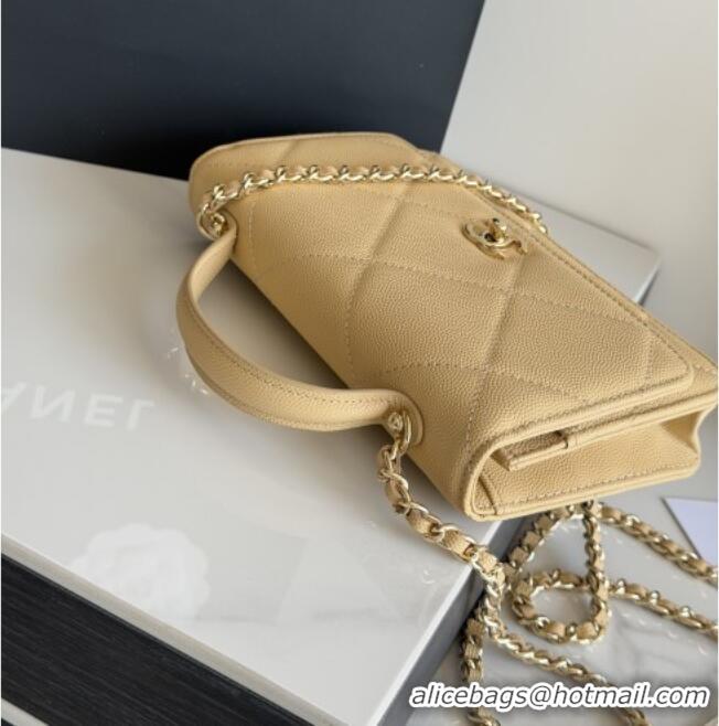 Inexpensive Chanel Wallet On Chain with Top Handle Grained Shiny Calfskin AP4931 Apricot 2026