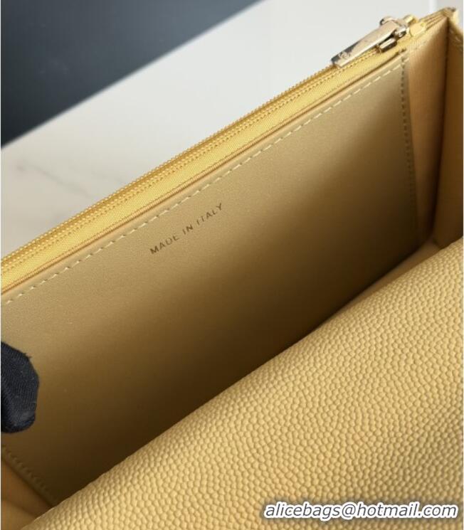 Most Popular Chanel Wallet On Chain with Top Handle Grained Shiny Calfskin AP4931 Gold 2026