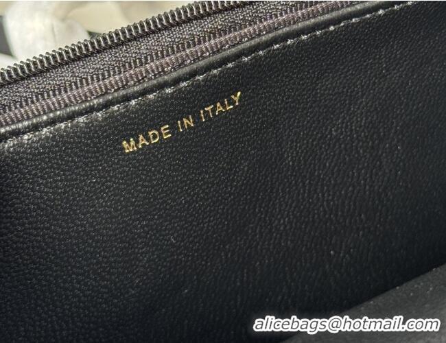 Most Popular Chanel Lambskin Wallet On Chain WOC with Top Metal Band 6841V Black 2026