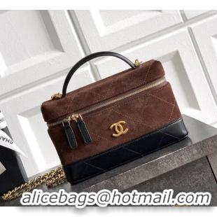 Market Sells Chanel Vanity with Chain in Suede Calfskin & Shiny Lambskin AP5186 Coffee Brown 2026