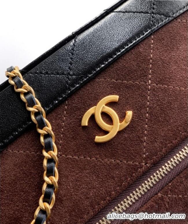 Market Sells Chanel Vanity with Chain in Suede Calfskin & Shiny Lambskin AP5186 Coffee Brown 2026